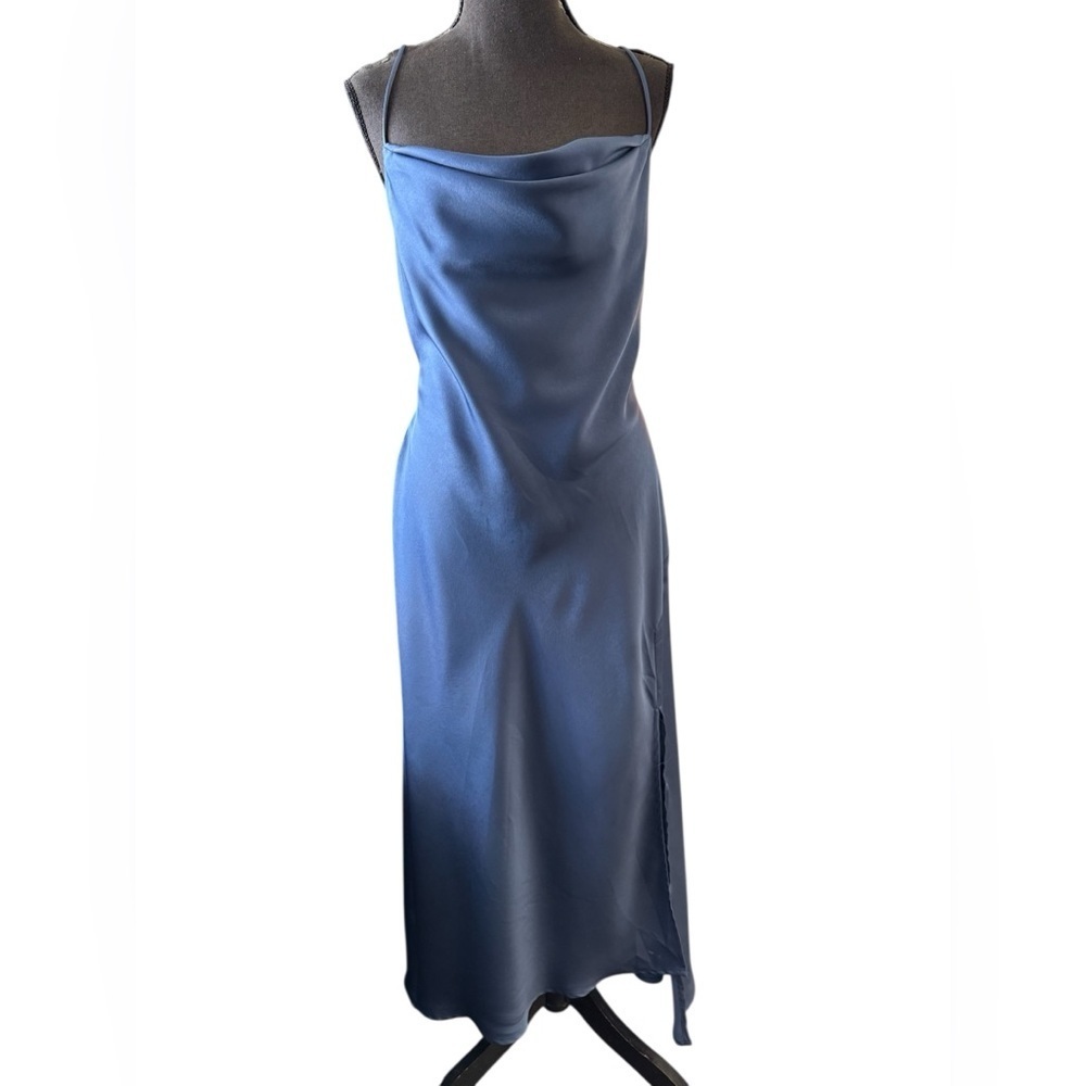 ASTR the Label Cowl Neck Satin Midi Slip-dress, Size M - Picture 7 of 13